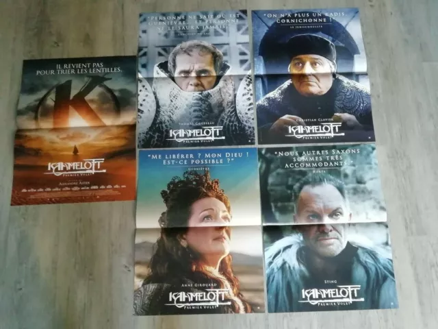 Lot De 5 Affiches  "Kaamelott"  Format 40/60 Alexandre Astier