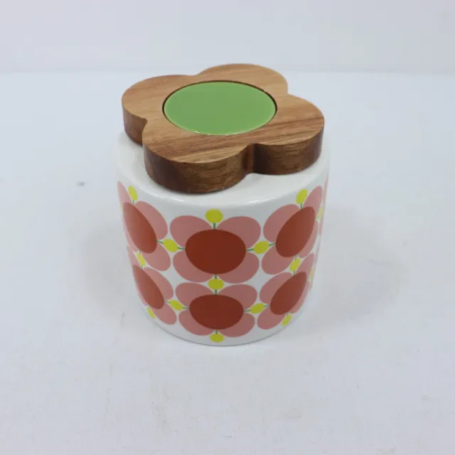 Orla Kiely Ceramic Storage Jar Bubblegum Pink SECONDS - Ceramic Top Loose