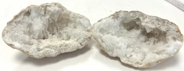 FM0360 Fipro Minerals Geode Quarz Kristall Druse Marokko Glücksgeode Paar 1030g