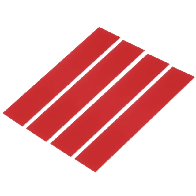 ABS Plastic Sheet 8"x2"x0.05" ABS Styrene Sheets Building 4 Pcs Red/White