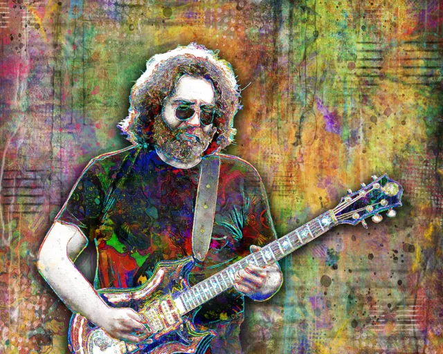 JERRY GARCIA Of The GRATEFUL DEAD 16x20in Tribute Poster The Dead Free Shipping