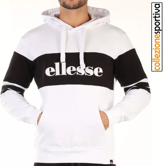 FELPA UOMO/DONNA ELLESSE HOODIE LOGO - EHM264W22-001A - col. bianco/nero