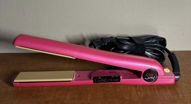 CHI AIR Expert Classic Tourmaline Ceramic Flat Iron 1” CA1080 Pure Pink 