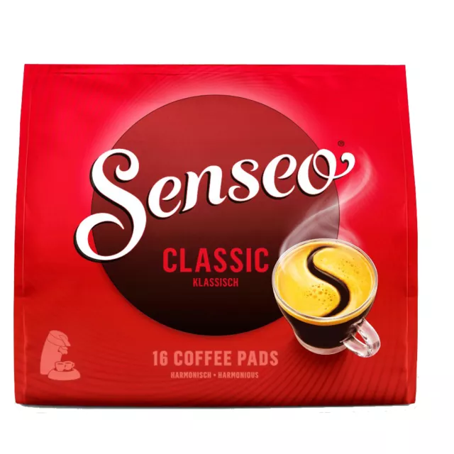 16 Senseo Pads Classique Harmonieuse Saveur de Café Irrésistible