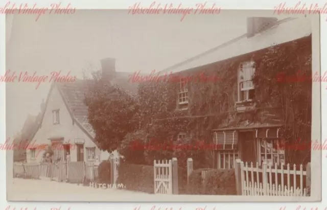 Old Postcard Hitcham Post Office Nr Ipswich Suffolk Real Photo 1905-10