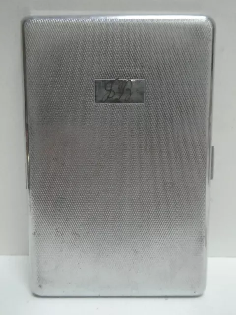 Vintage Sylva Emu Brand Chrome Plated Cigarette Card Case Art Deco Monogram Jb