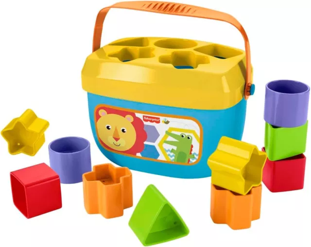 Fisher-Price Mon Trieur de Formes jouet bébé, boite avec 10 blocs Jeux éducatifs