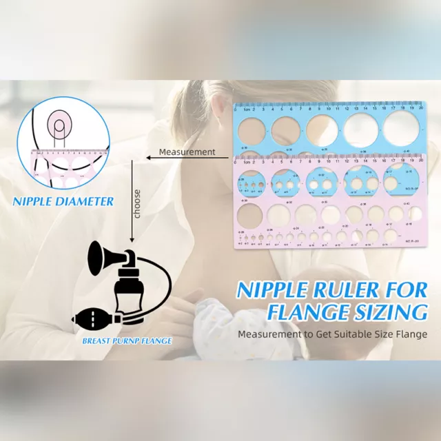 Nipple Ruler for Flange Sizing Measurement Tool Breast Pump Sizing Tool Sp