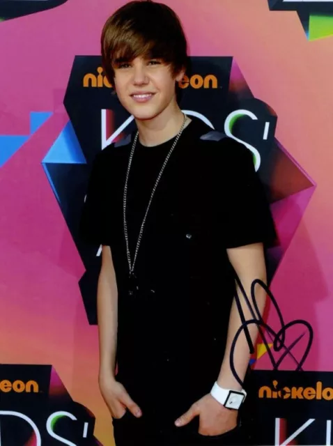 Justin Bieber Autogramm mit Bilderrahmen My World One Time Justice Changes 2