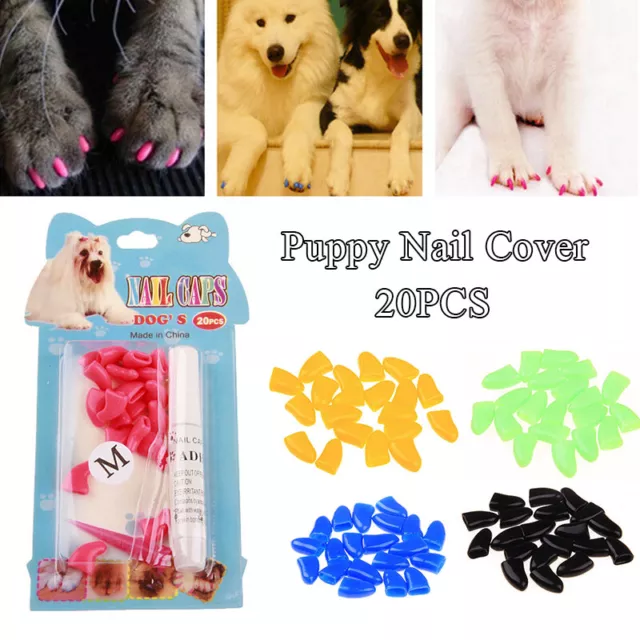 Soft Paw Cat / Dog Nail Caps Soft Claw Colorful 20 Pcs / Lot Protection Des 《