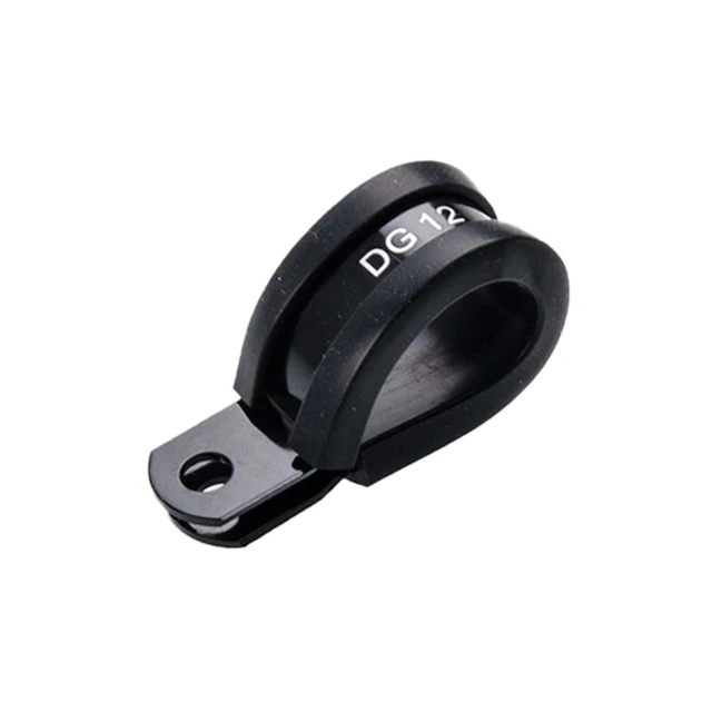 Arlows Aluminium Schlauchhalter Dash 12 / Ø 23,80mm ( Schwarz, gummiert )