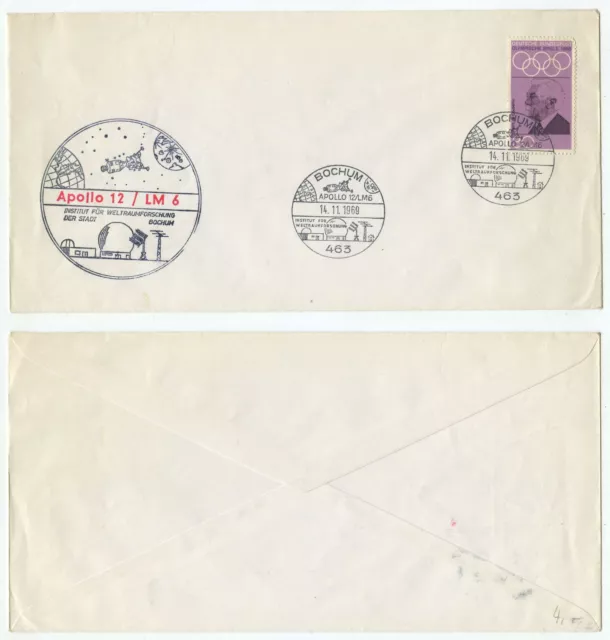 11394 - Stempel: Apollo 12, Institut für Weltraumforschung - Bochum 14.11.1969