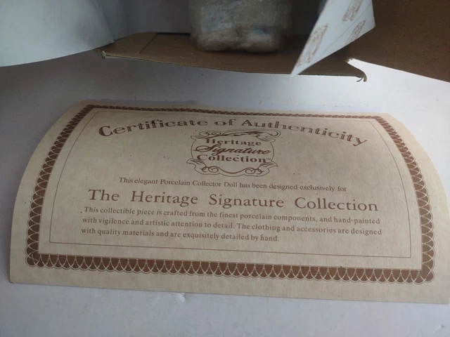 Porcelain Native American Doll The Heritage Signature Collection 2