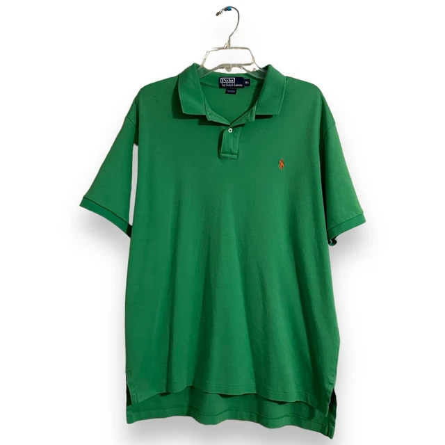 POLO RALPH LAUREN Shirt Mens XL Green Short Sleeve Cotton Extra Large