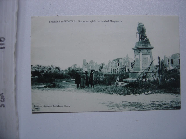 CPA Fresnes Postcard in Woevre Beheaded Statue of General Margueritte