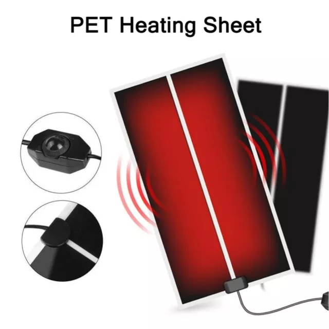 Adjustable Reptile Heat Mat Electric Pet Heating Heater Pad Frog Lizard Warmer 2