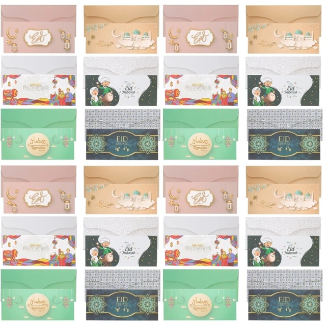 24 Pcs Enveloppes Rouges Pour Le Festival Eid Papier Fournitures De Fête