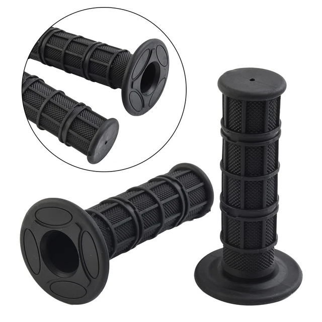 Motorcycle Handle Hand Grips 1 Pair Black High Quality New Rubber Handlebar