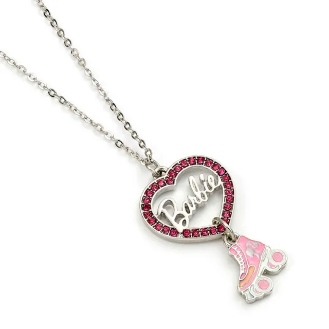 Barbie Silver Plated Heart& Roller Skate Necklace Official Merchandise Gift Idea