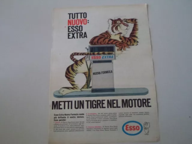 advertising Pubblicità 1965 ESSO METTI UN TIGRE NEL MOTORE