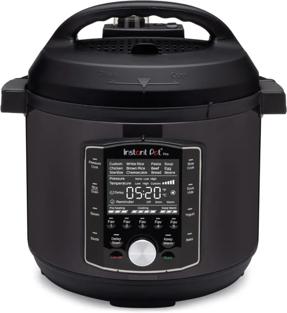 Instant Pot Pro (8 QT) 10-in-1 Pressure Cooker, Slow Cooker, Rice/Grain Cooker,