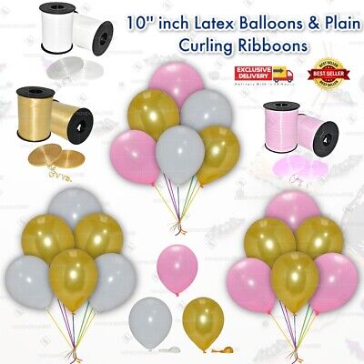 ORO & ROSA BIANCO IN LATTICE 10" inchballoons Elio/Aria Qualità Festa 10-300 Baloons