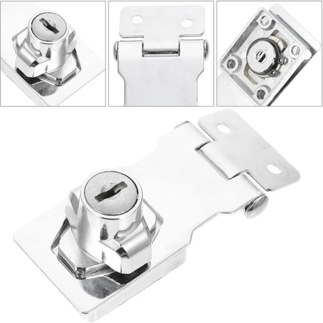 File Hasp KEYED HASP LOCK Door Drawer Cabinet File (with Plate 2.5 Inches (bright ...