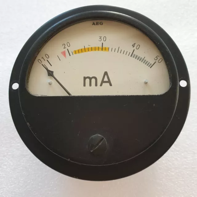 Milliammètre AEG 0-50 mA, compteur de courant DC et AC, compteur de panneau...