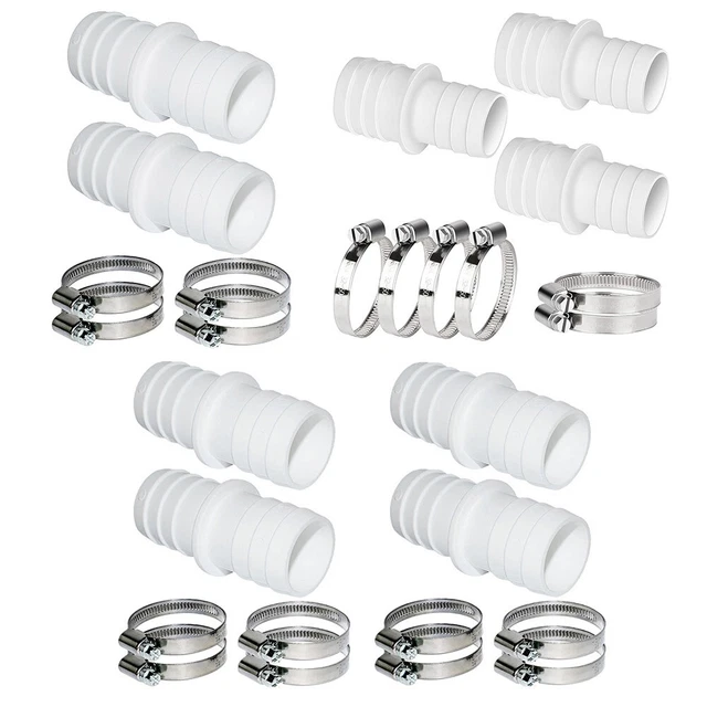 3 Pezzi Connettore Tappo Di Scarico Tubo Piscina, Adattatore Tubo Piscina Tappo Di Scarico Acqua Per Piscine Rotonde Intex 10184 Filettatura 25 Mm 84062791