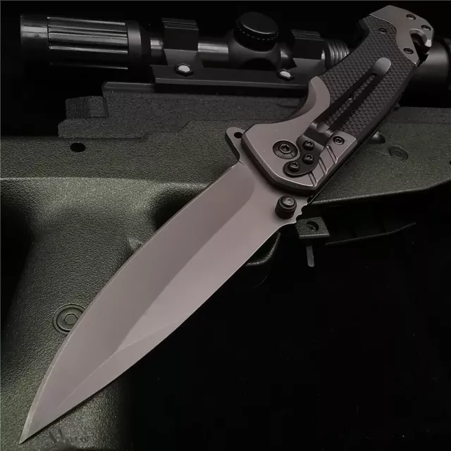 Tactical Folding Combat Assiste KNIFE EDC Pocket Knives G10 Handle Hunting Knife