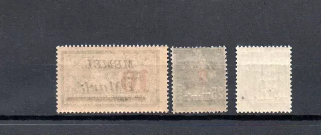 Memel 1923 Satz 121/23 Freimarken mit Aufdruck postfrisch