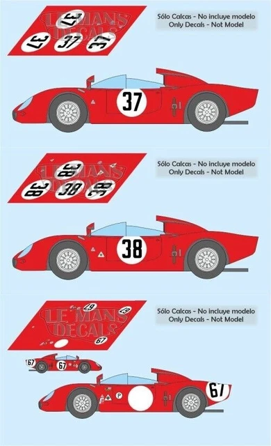 Autocollants Décalques Alfa Romeo T33 TT 3 Le Mans 1973 - Échelles 1:32, 1:24, 1:43, 1:18 - Neufs Pour Modélisme