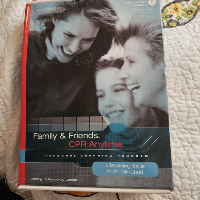 CPR Anytime Training Kit For Family and Friends Instructional DVD Manikin New