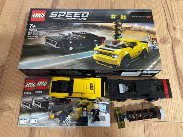 Lego Speed Champions 75893 2018 Dodge Challenger SRT und 1970 Dodge  + OVP & BA