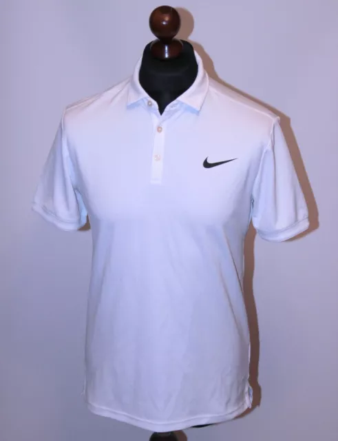 Nike Court tennis white polo shirt Size S Wimbledon style