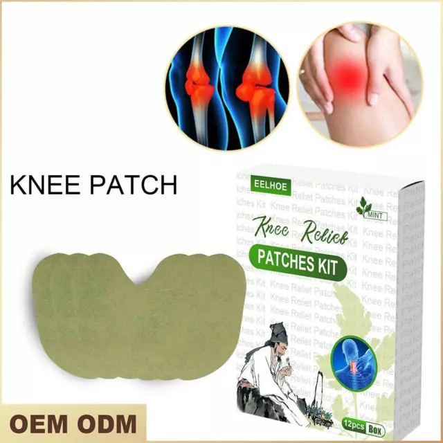 12 PIEZAS Ajenjo Moxa Caliente Moxibustión Alivio del Dolor de Rodilla Parche Pegatina Almohadilla`