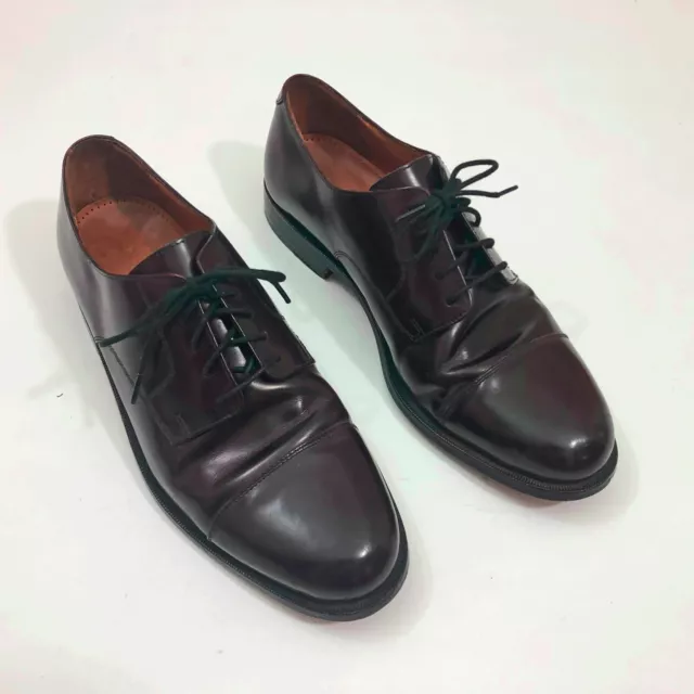 Cole Haan Dark Burgundy Leather Dress Cap Toe Oxford Lace Up US 9D