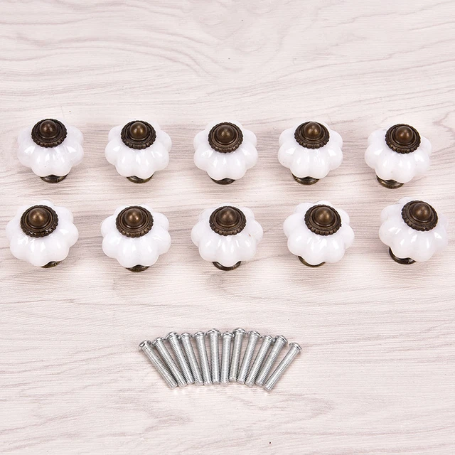 10Pcs Vintage Door Knobs Cabinet Drawer Cupboard Furniture Kitchen Pull Hand;;i 3