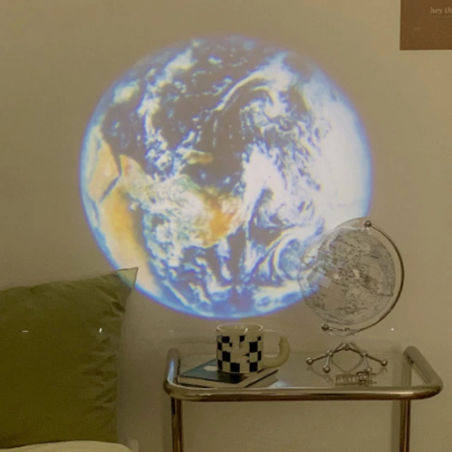 (Earth Pattern)Planet Projector Plastic Rotation Speed Brightness Adjustable