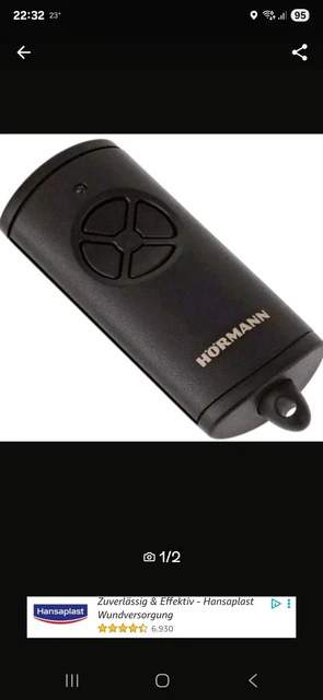 HÖRMANN HSE 4 BS 868 MHz BiSecur Handsender, Schwarz Neu 😉😉👍👍👍👍 EUR 30 ...
