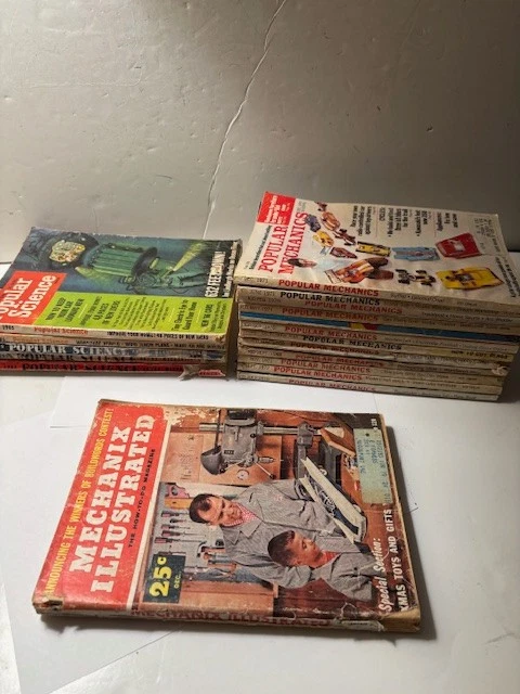 POPULAR SCIENCE AND Mechanics Magazine Lot of 18 1950s, 60s, 70s £13.33 ...
