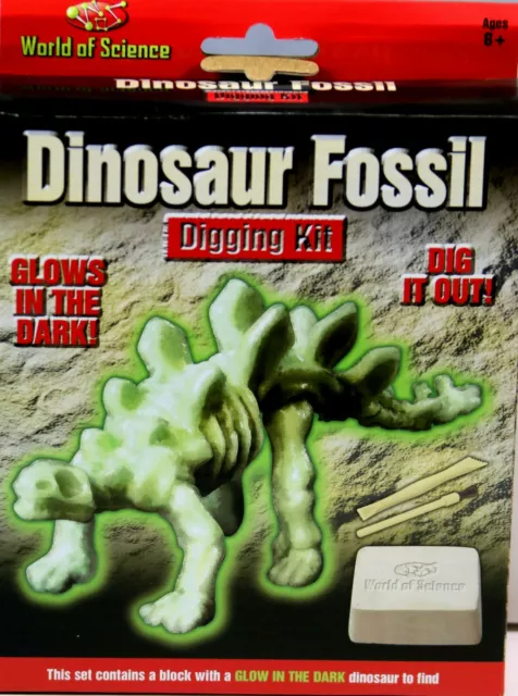 Glow in the Dark Dinosaurier Fossil Graben Kit Welt der Wissenschaft Paläontologie