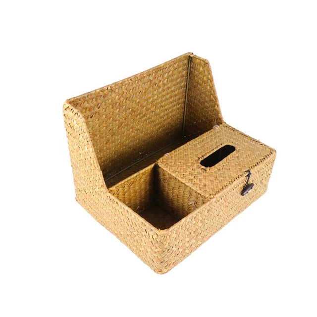 Kreative handgewebte Seetang Tissue Box Haushalt Rechteckige Serviettenhalter