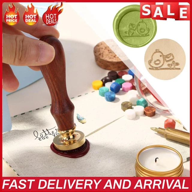 Craspire Wachssiegel Stempel - Hai Motiv Mit Holzgriff 25mm