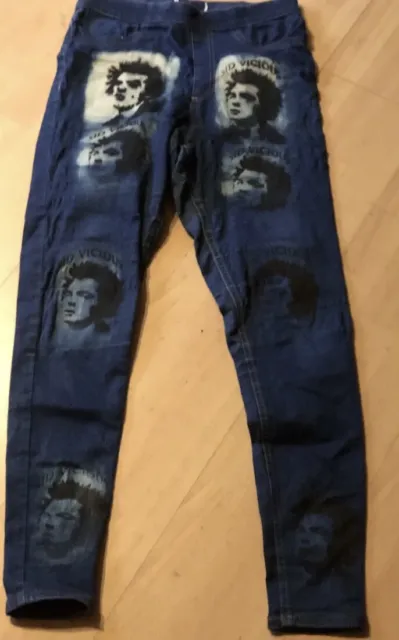 Seditionaries Womans Jeans Stretch Size 8 Sex Pistols Sid Vicious 3
