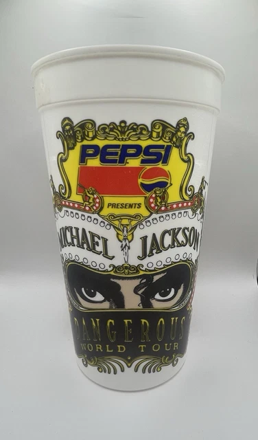 VINTAGE PEPSI MICHAEL Jackson Dangerous World Tour Cup 1992