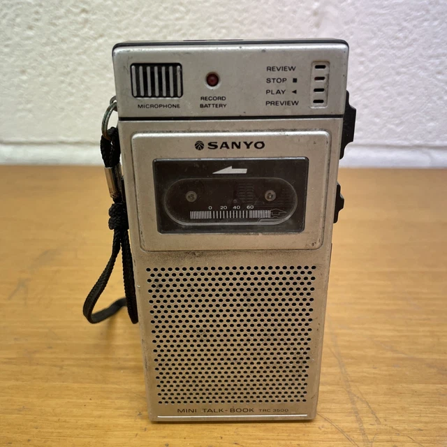 SANYO TRC 3500 Mini Talk Book Micro Cassette Player Recorder Dictaphone