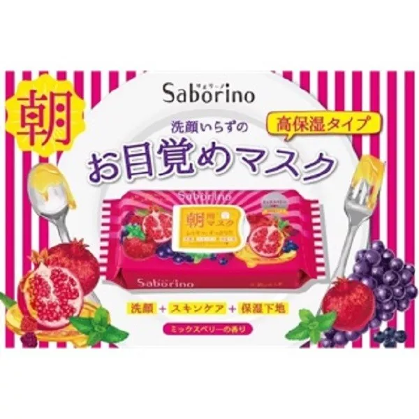 BCL Saborino Morning Care Face Mask Mix berry High Moisturizing Japan Cosmetics 2