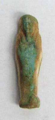 664 – 343 Bc Ancient Egypt Late Period Ushabti Faience Funerary Figurine Coa