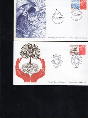 Lot De  2  Enveloppes 1Er Jour  France Marianne De Beaujard